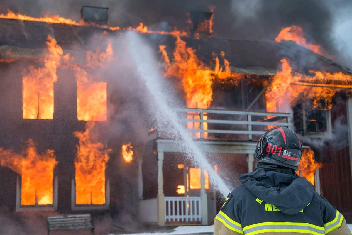 Incendie d'une maison