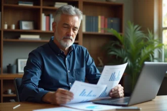 Bailleur immobilier analysant la rentabilité de son investissement locatif avec un simulateur en ligne